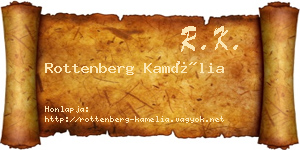 Rottenberg Kamélia névjegykártya